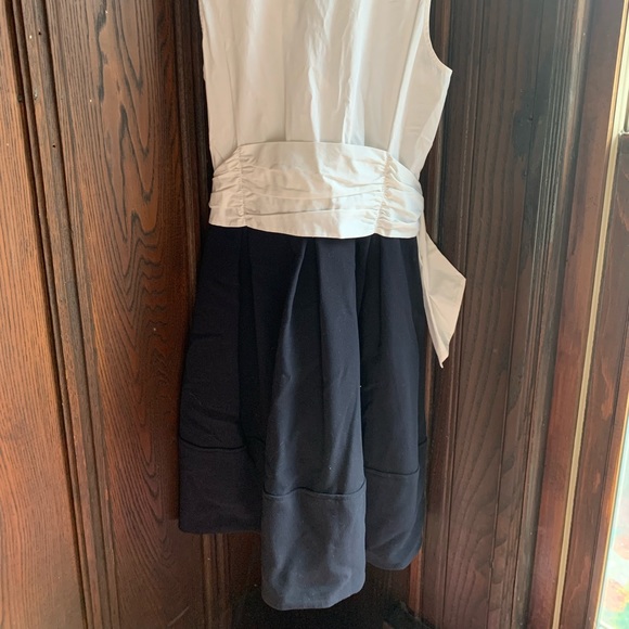 Leifnotes Navy & white wrap dress - size 10 - Picture 4 of 13